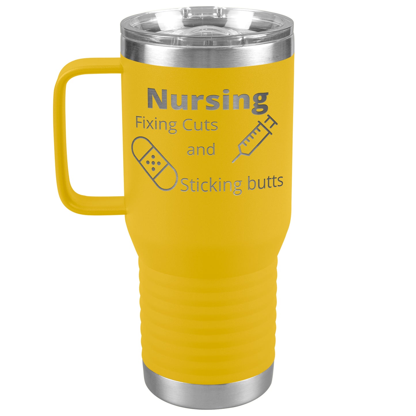 Funny Nursing B 20 oz Travel Tumbler