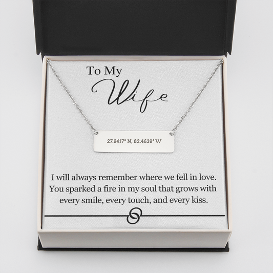 Never Ending Love Coordinates Necklace