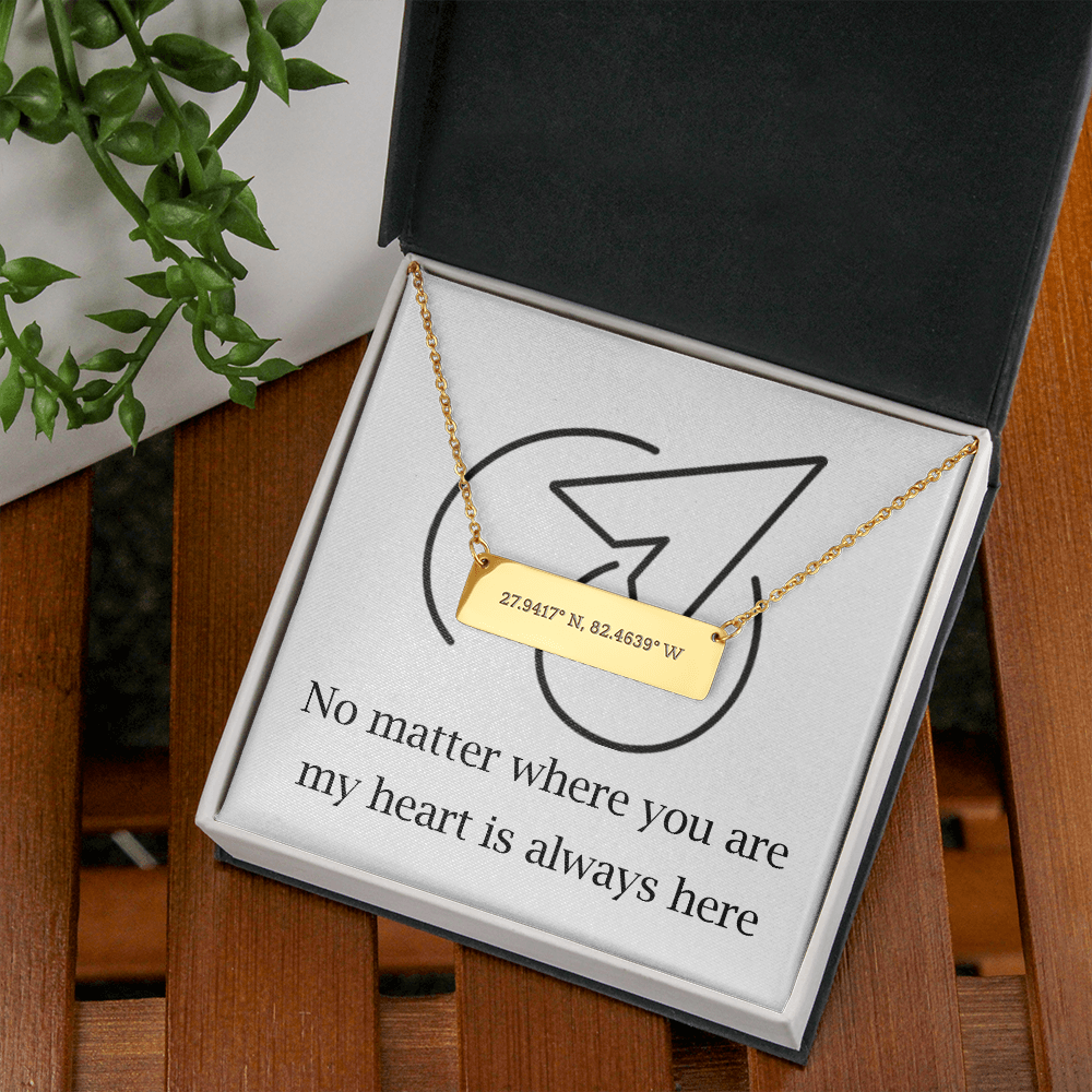 Beloved Traveler Coordinates Necklace