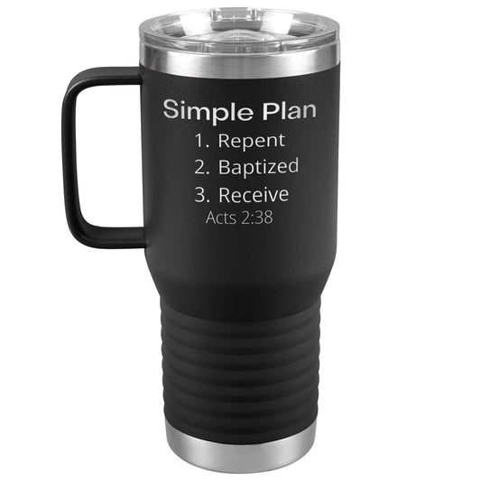 Acts 2:38 Plan 20 oz travel tumbler