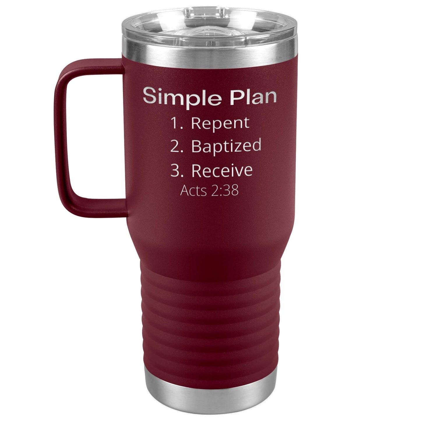 Acts 2:38 Plan 20 oz travel tumbler