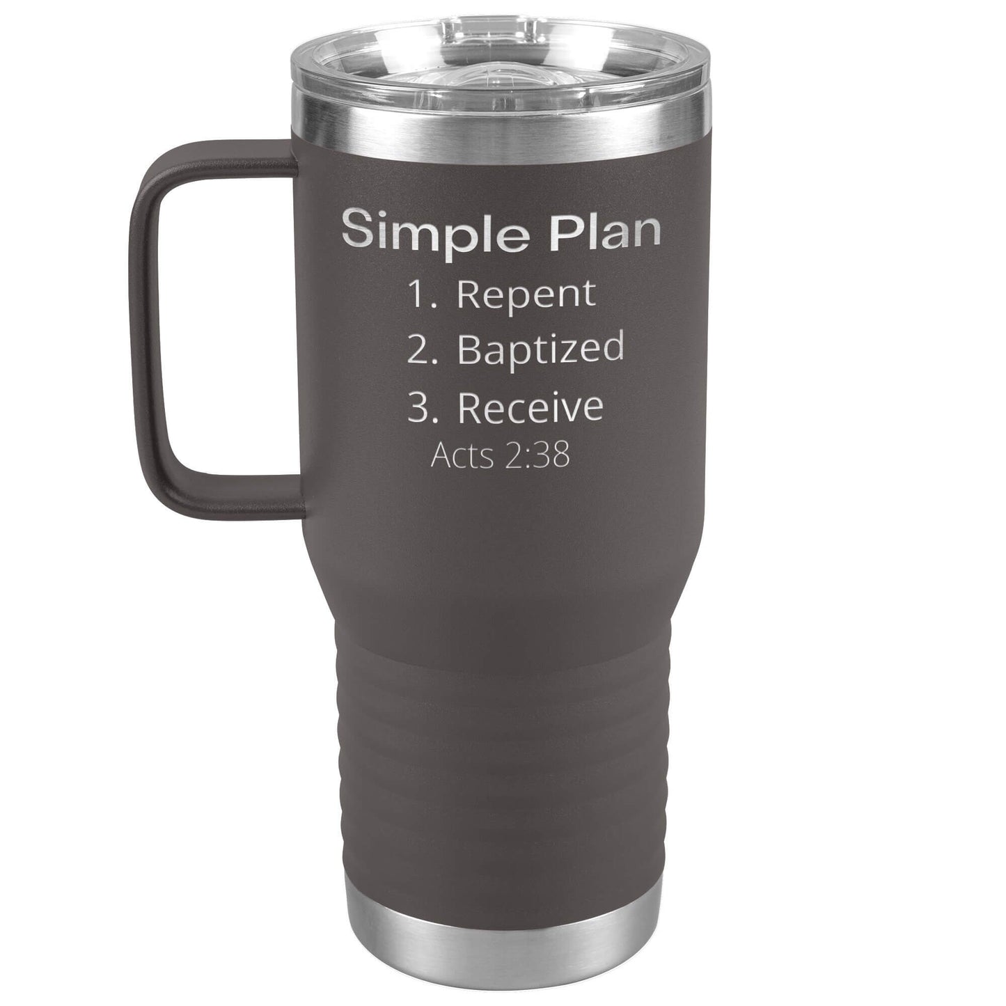 Acts 2:38 Plan 20 oz travel tumbler