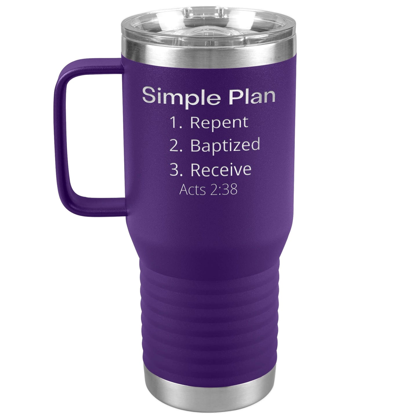 Acts 2:38 Plan 20 oz travel tumbler