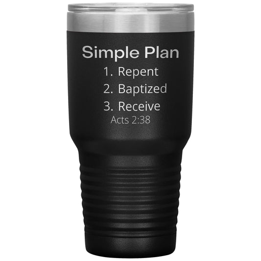 Acts 2:38 Plan 30 oz travel tumbler