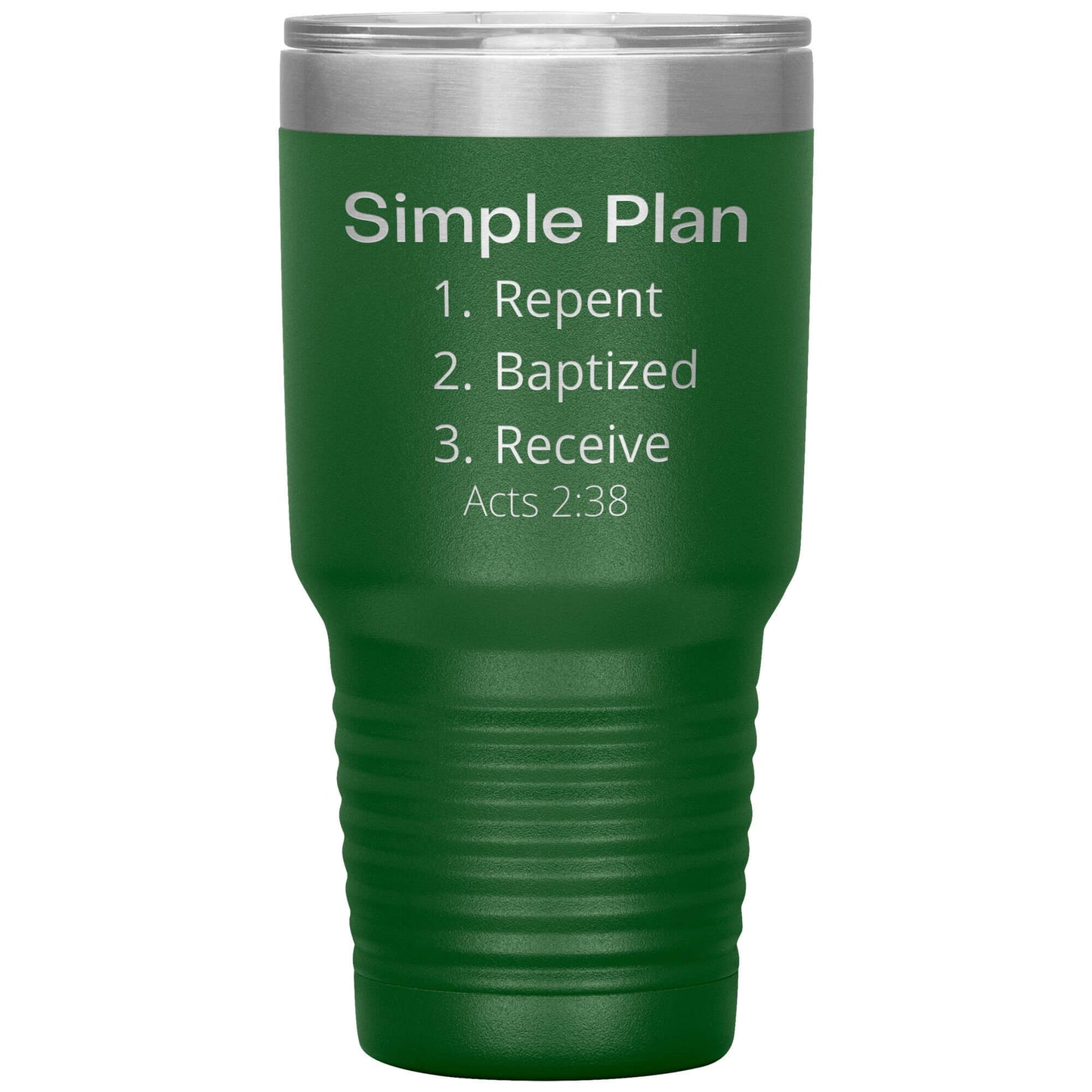 Acts 2:38 Plan 30 oz travel tumbler