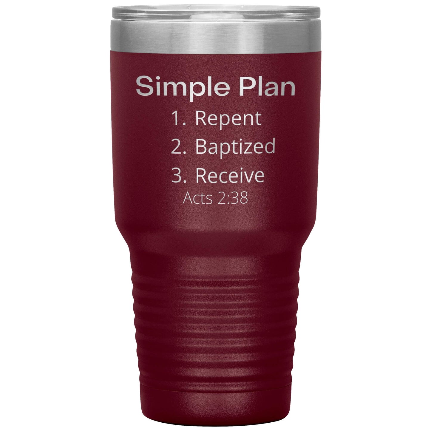 Acts 2:38 Plan 30 oz travel tumbler