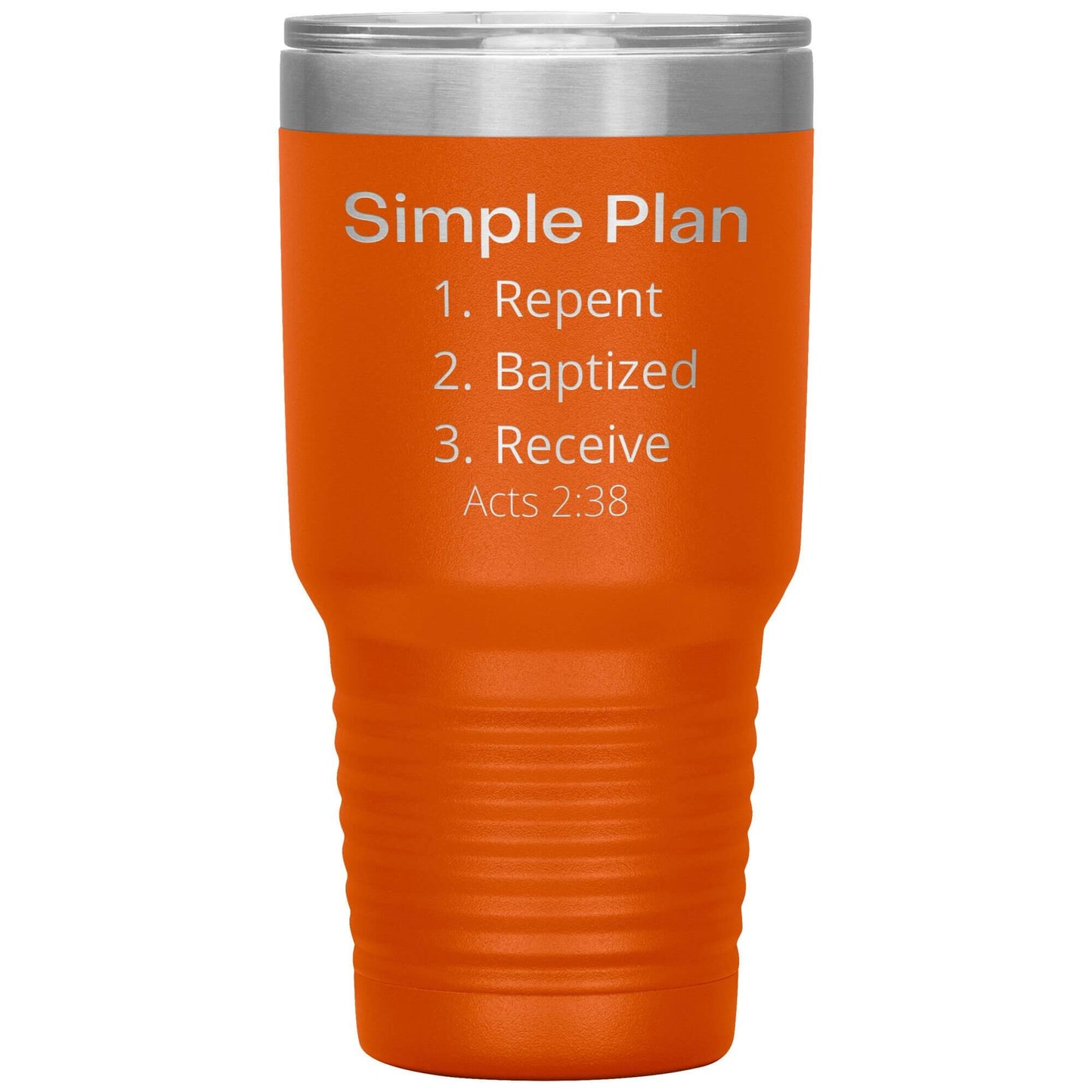 Acts 2:38 Plan 30 oz travel tumbler