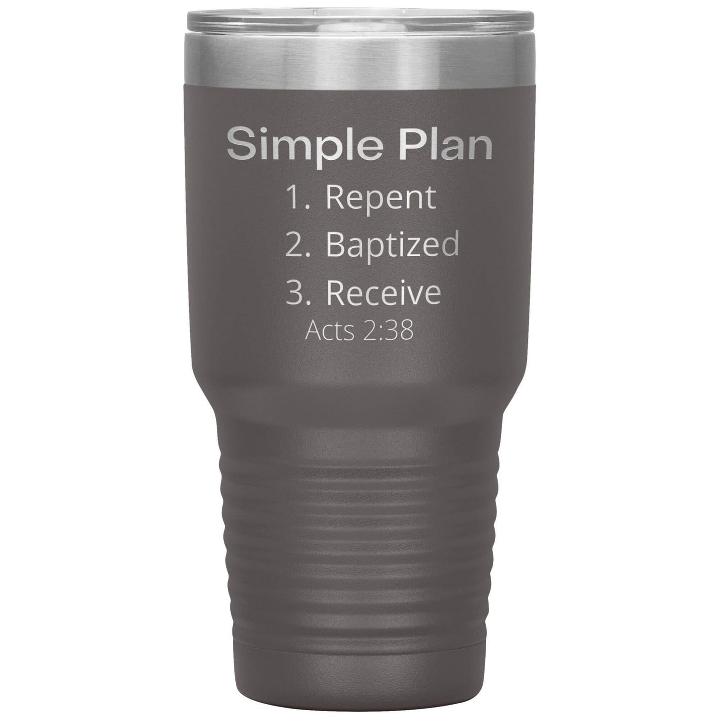 Acts 2:38 Plan 30 oz travel tumbler