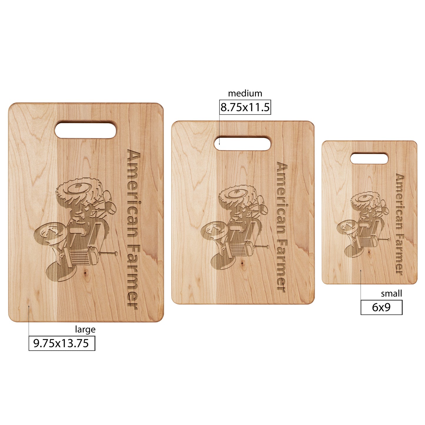 Beautiful American Farmer Maple Cutting Board