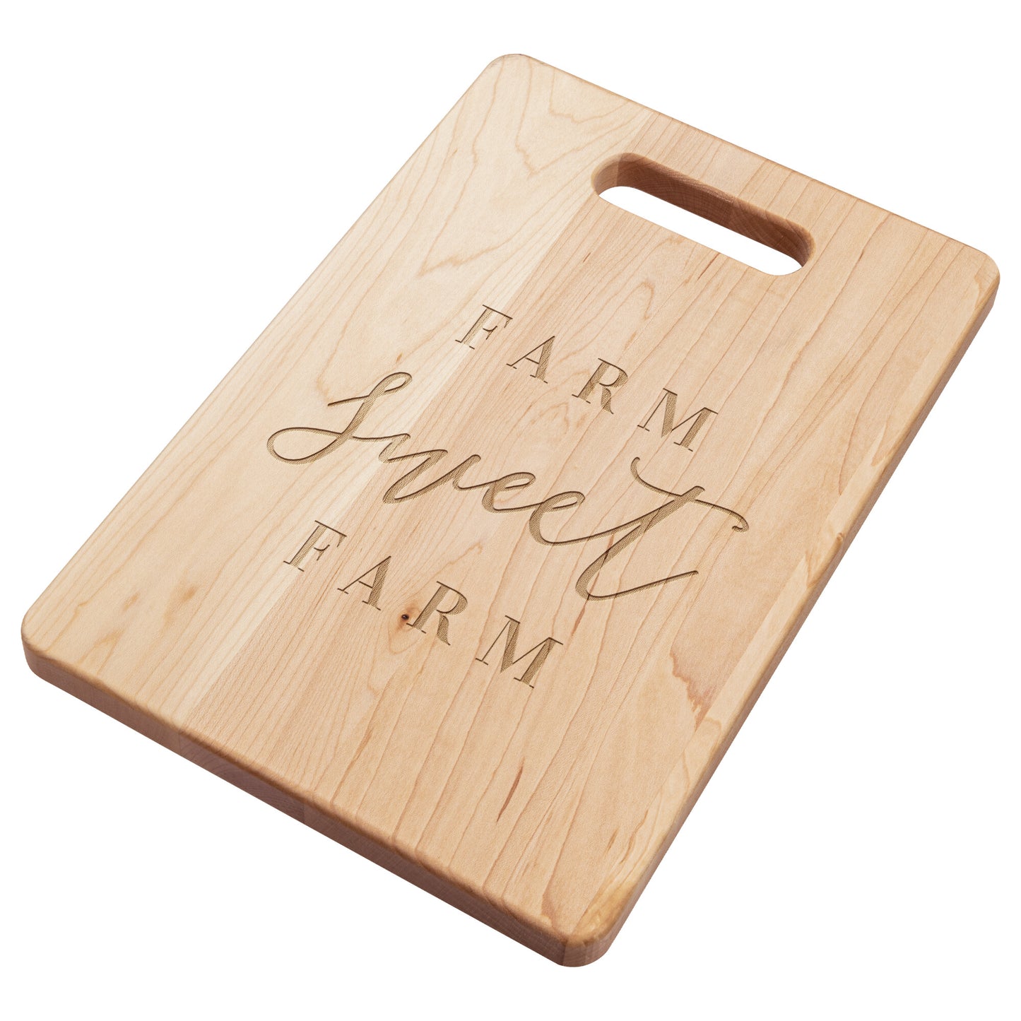 Cute Farmhouse Farm Sweet Farm Maple Cutting Board (Vertical)