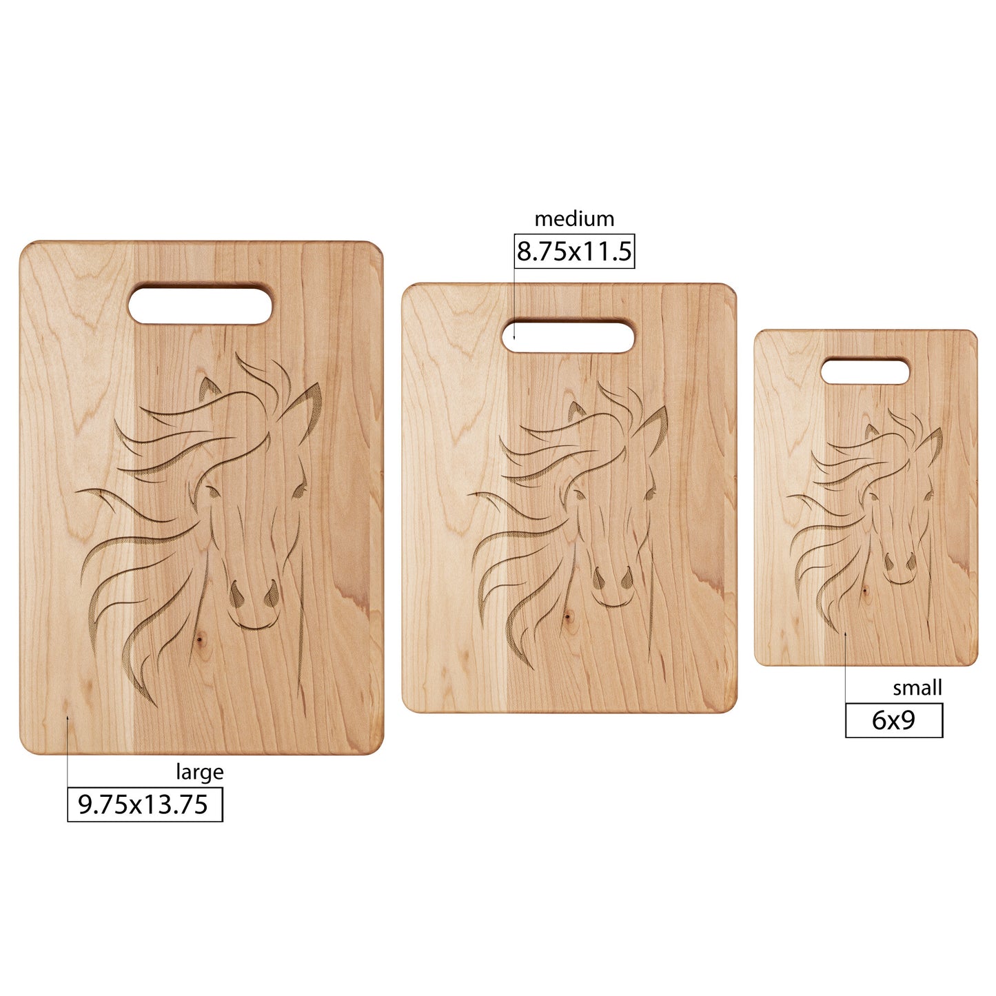 Farmhouse Horse Maple Cutting Board