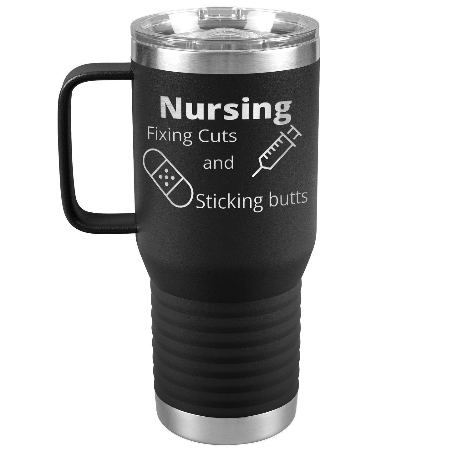 Funny Nursing B 20 oz Travel Tumbler