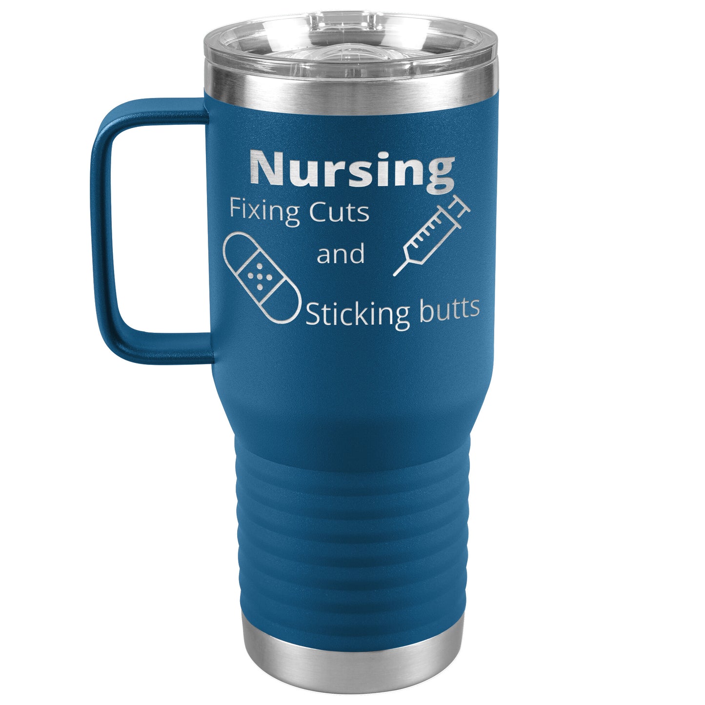 Funny Nursing B 20 oz Travel Tumbler