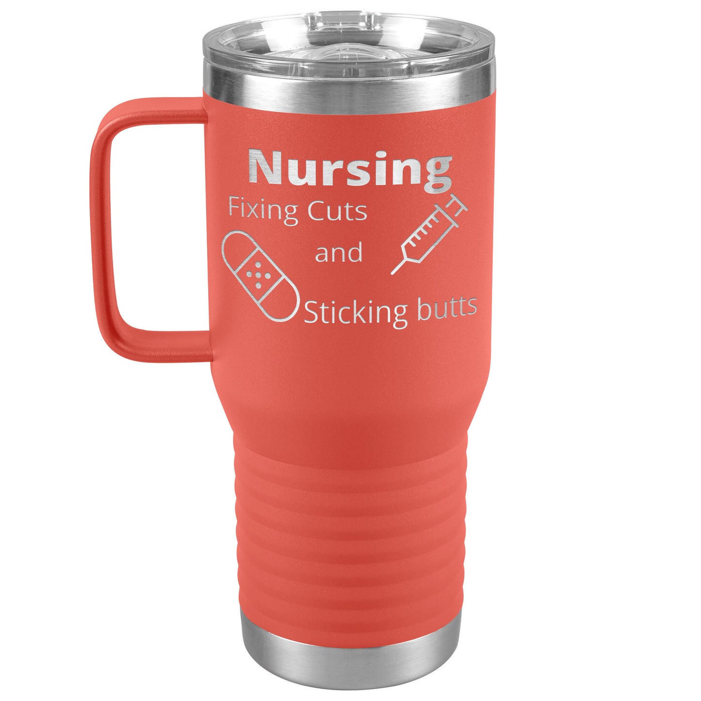 Funny Nursing B 20 oz Travel Tumbler
