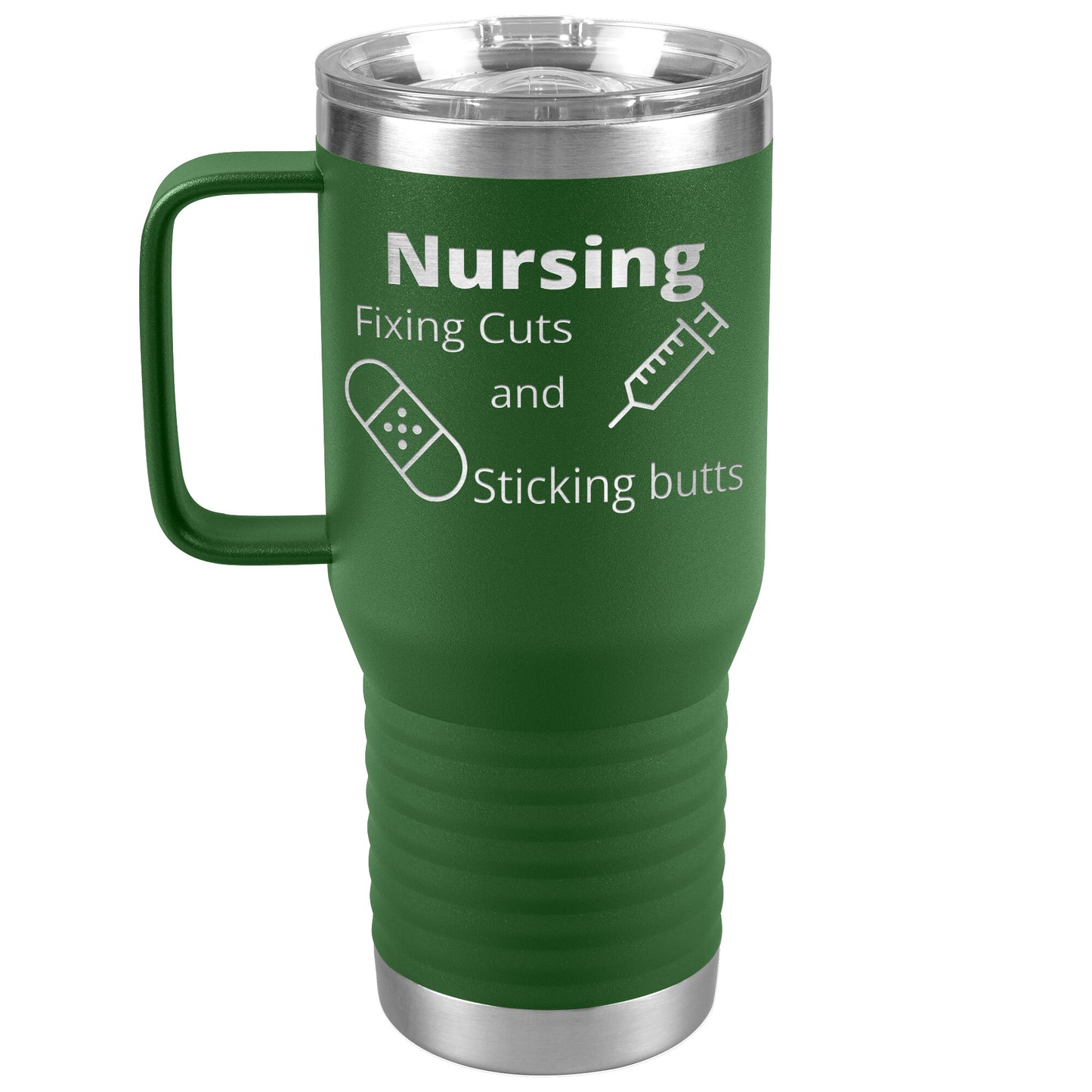 Funny Nursing B 20 oz Travel Tumbler