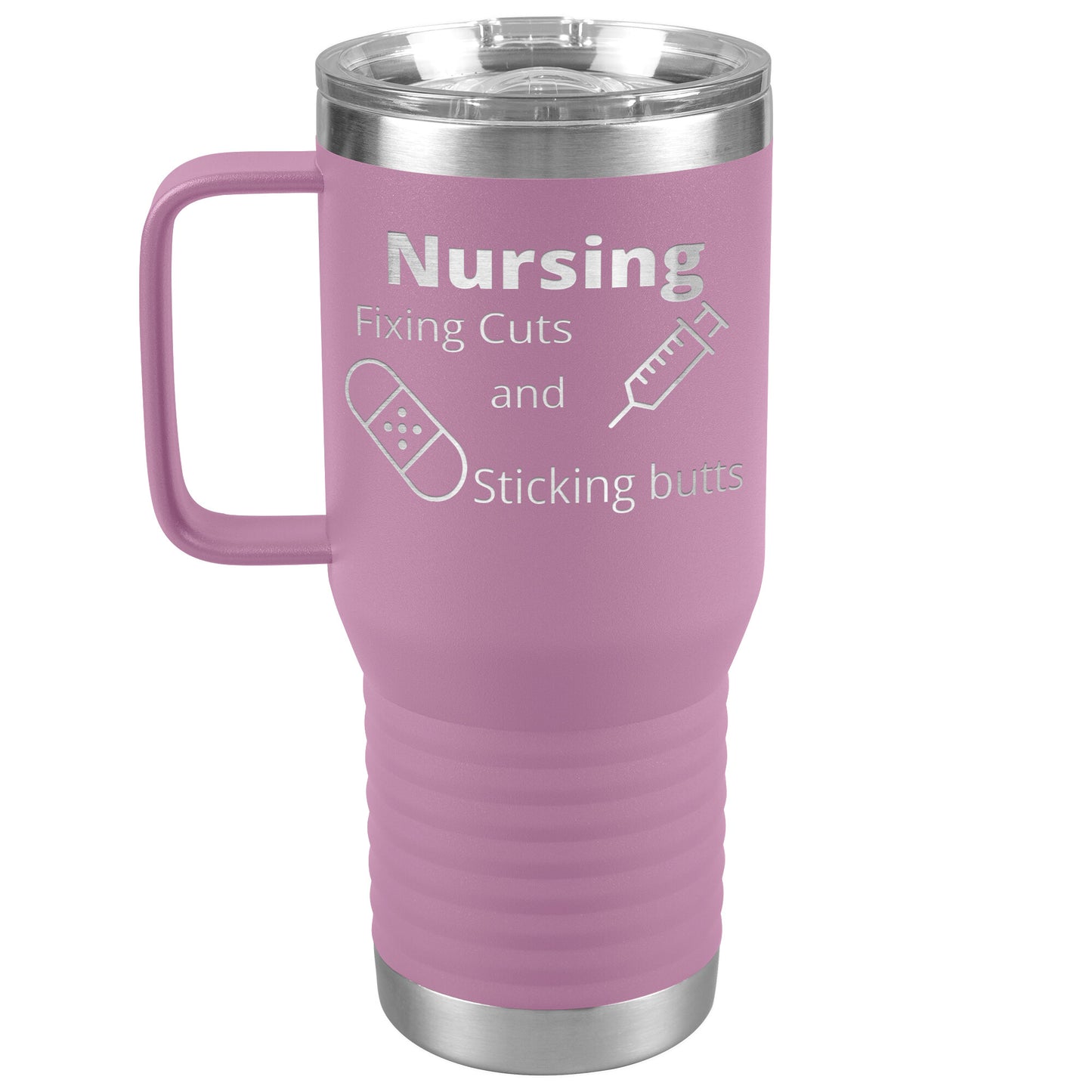 Funny Nursing B 20 oz Travel Tumbler