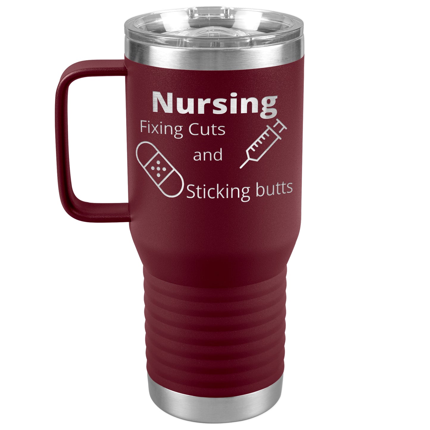 Funny Nursing B 20 oz Travel Tumbler