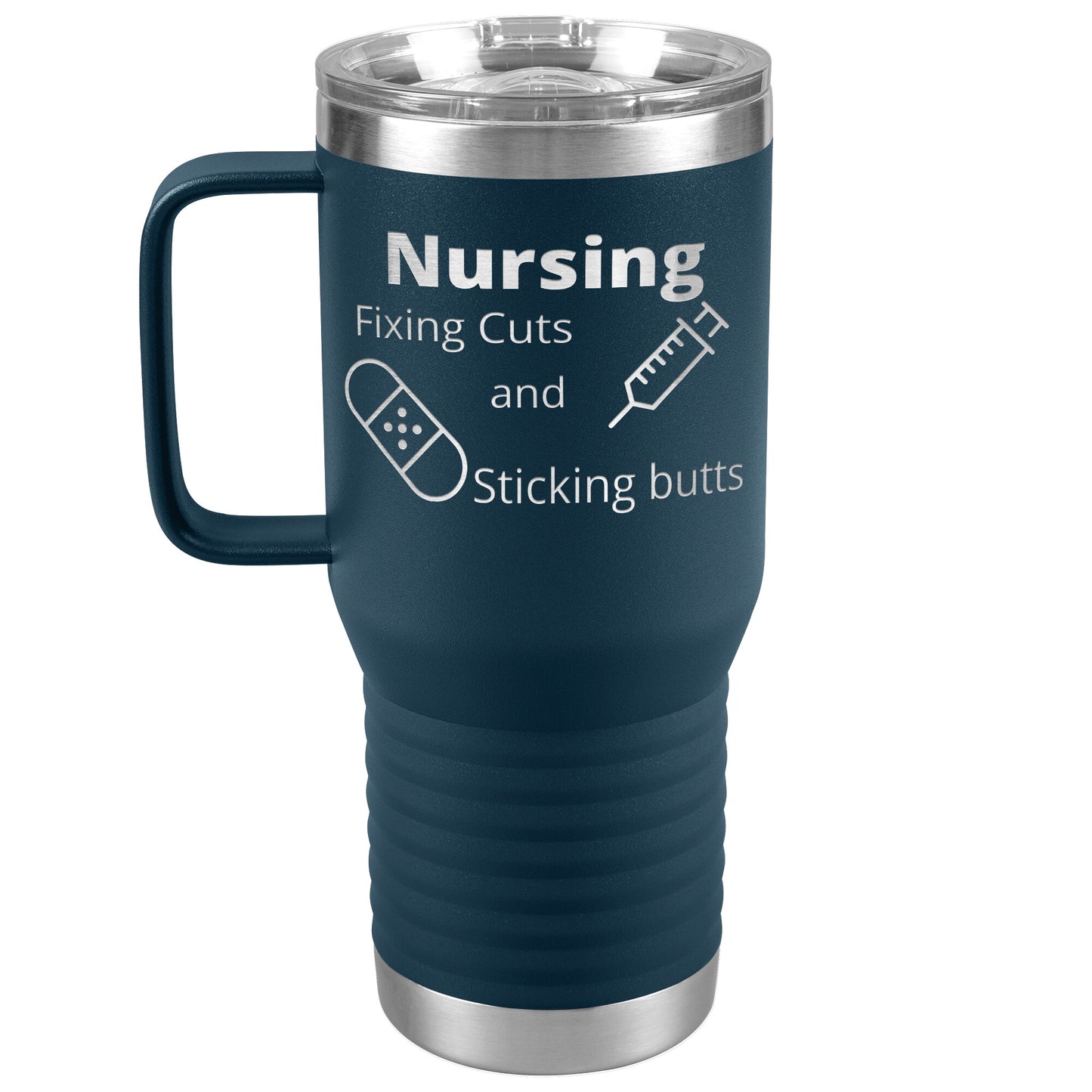 Funny Nursing B 20 oz Travel Tumbler