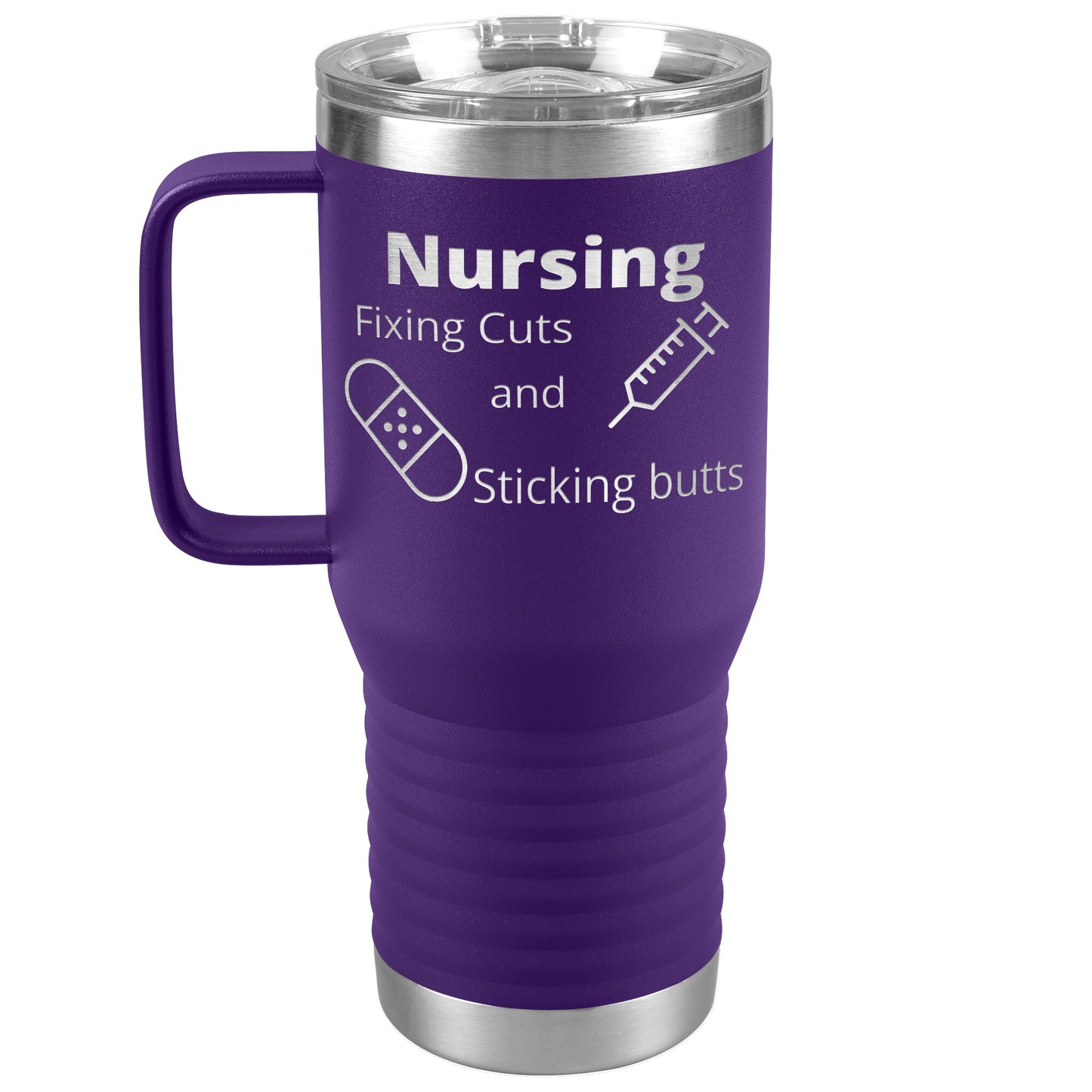 Funny Nursing B 20 oz Travel Tumbler