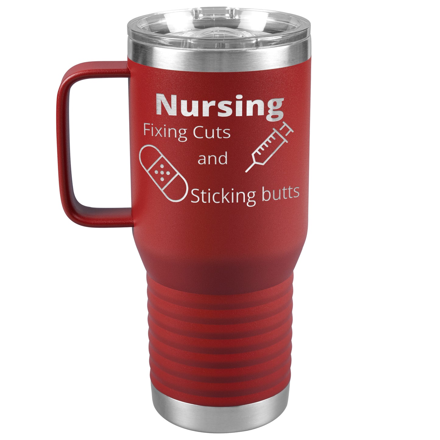 Funny Nursing B 20 oz Travel Tumbler