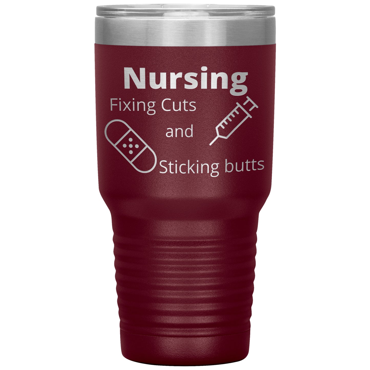 Funny Nursing B 30 oz Travel Tumbler