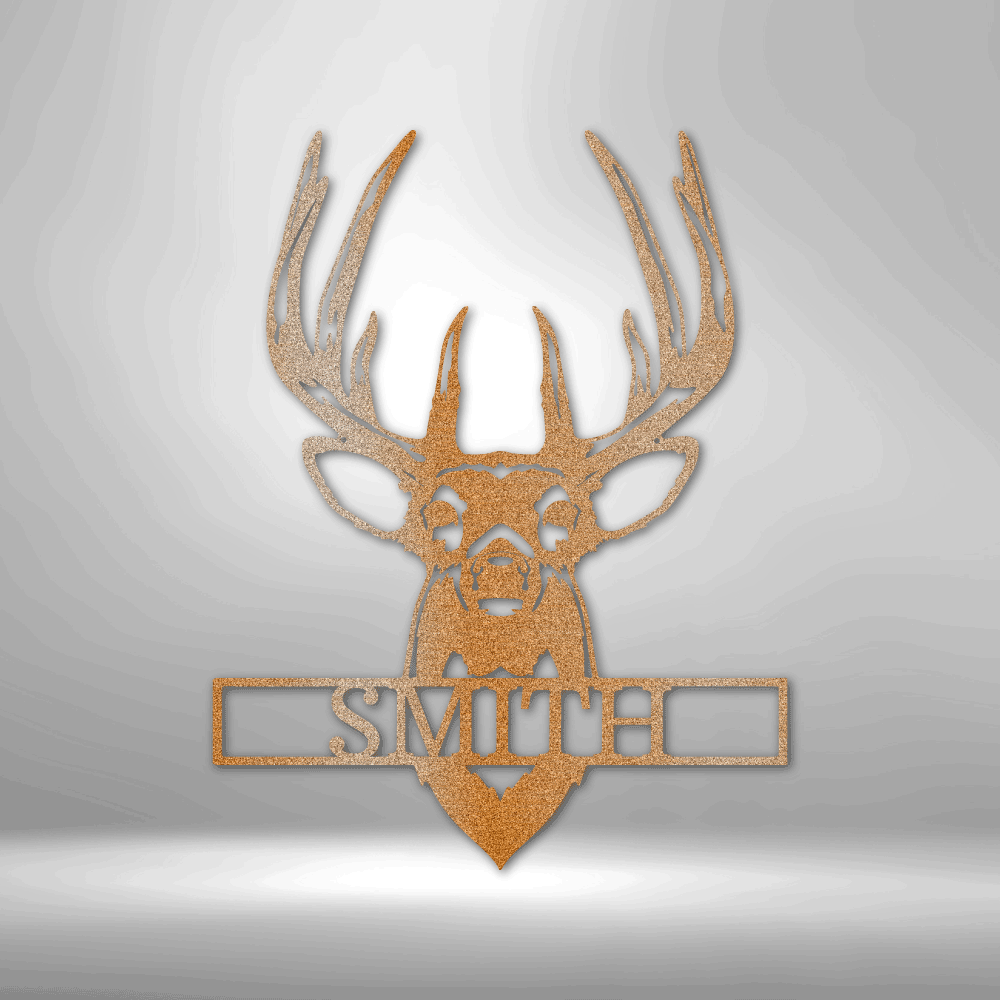 Buck Mount Monogram - Steel Sign