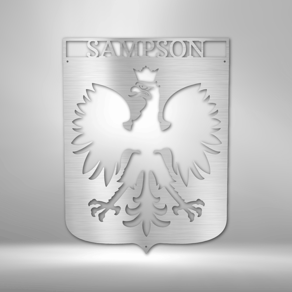 Polish Eagle Monogram - Steel Sign