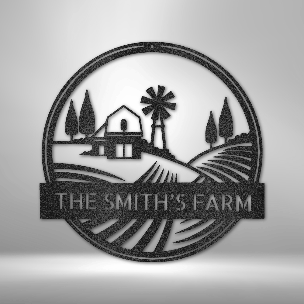 Rolling Fields Monogram - Steel Sign