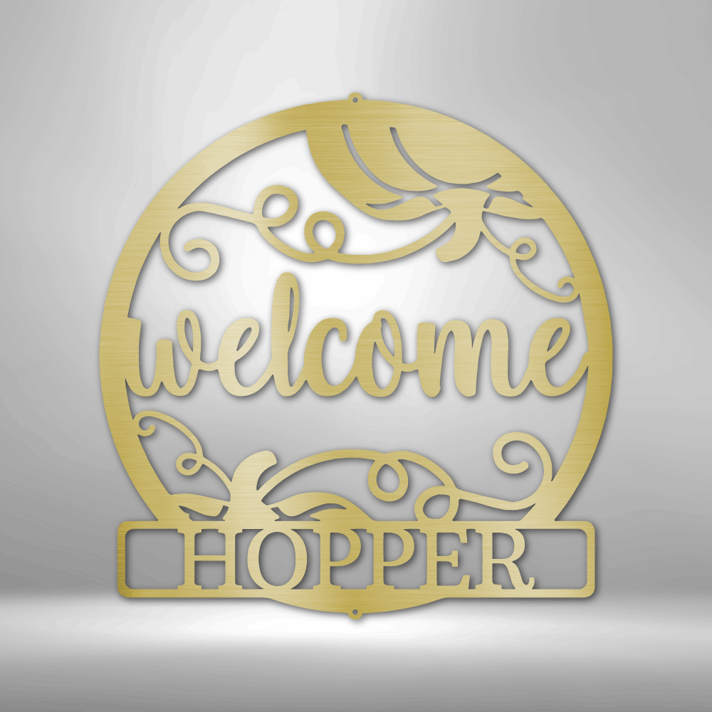 Welcome Fall Monogram - Steel Sign