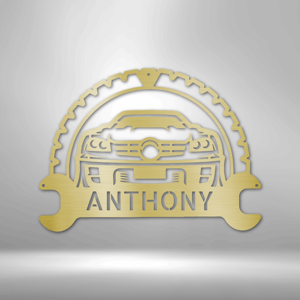 Classic Car Monogram - Steel Sign