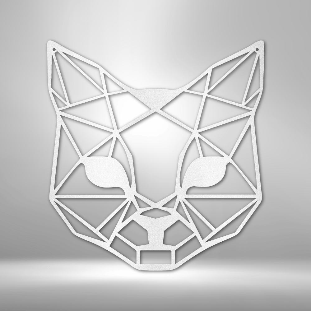 Geometric Cat - Steel Sign