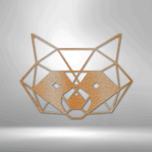 Geometric Raccoon - Steel Sign