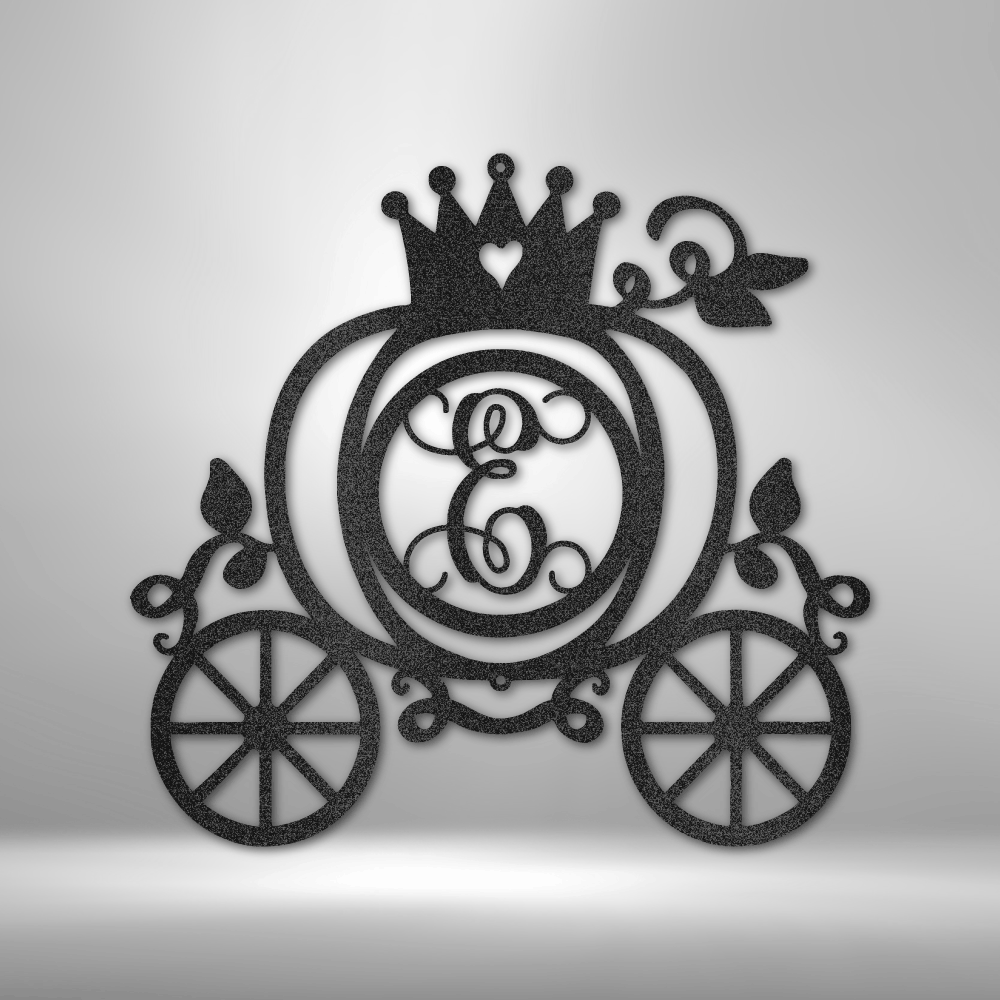 Carriage Initial Monogram - Steel Sign