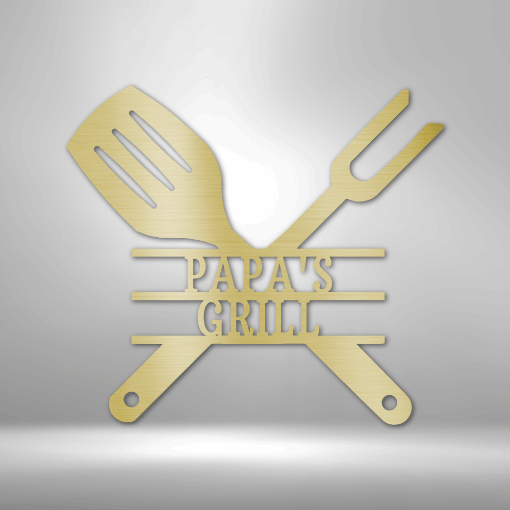 Grilling Utensils - Steel Sign