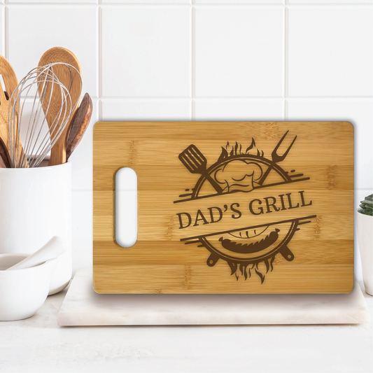 Grill Master Monogram - Bamboo Cutting Board