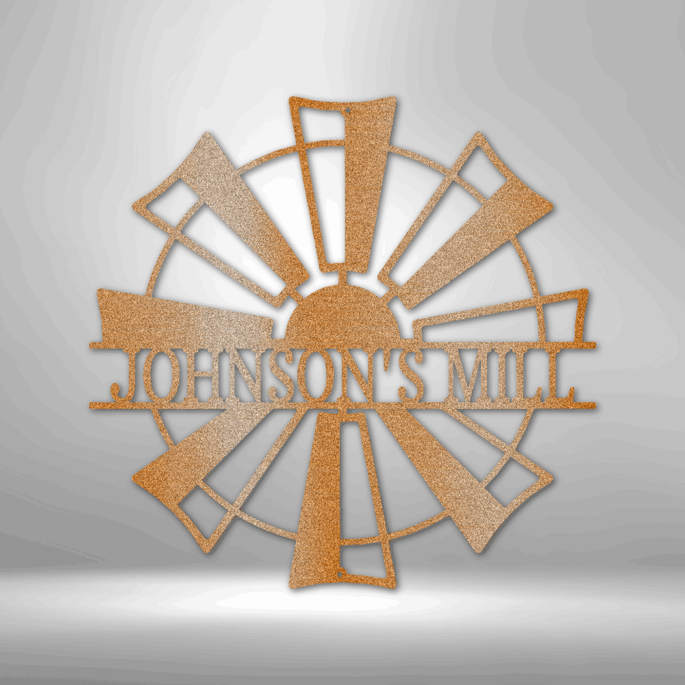 Windmill Monogram - Steel Sign