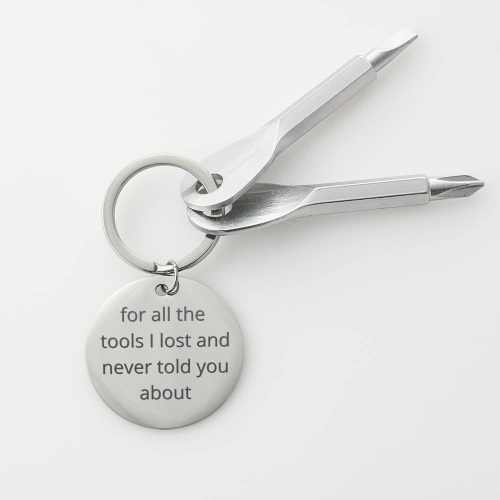 Incredible Tool Keyring for Dad, Grandpa, Son, any handyman in the family, or groomsmen