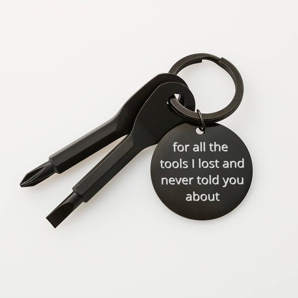 Incredible Tool Keyring for Dad, Grandpa, Son, any handyman in the family, or groomsmen