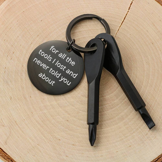 Incredible Tool Keyring for Dad, Grandpa, Son, any handyman in the family, or groomsmen