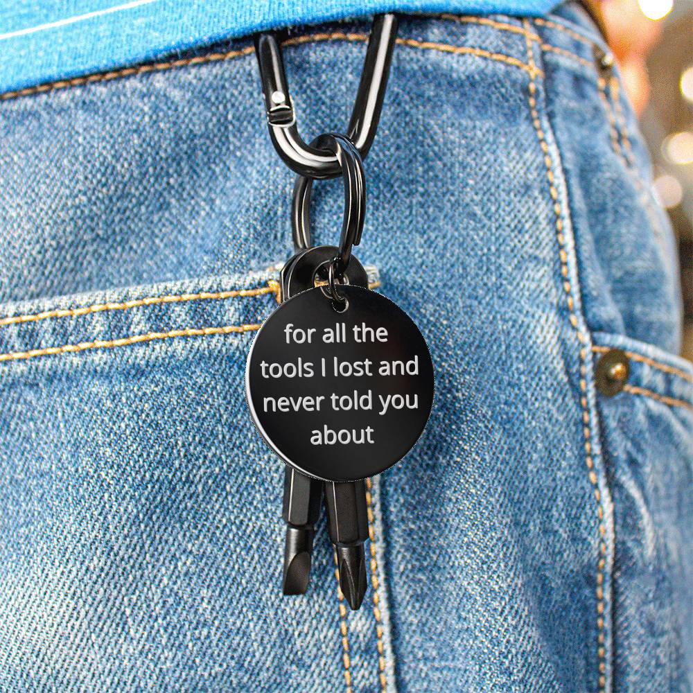 Incredible Tool Keyring for Dad, Grandpa, Son, any handyman in the family, or groomsmen