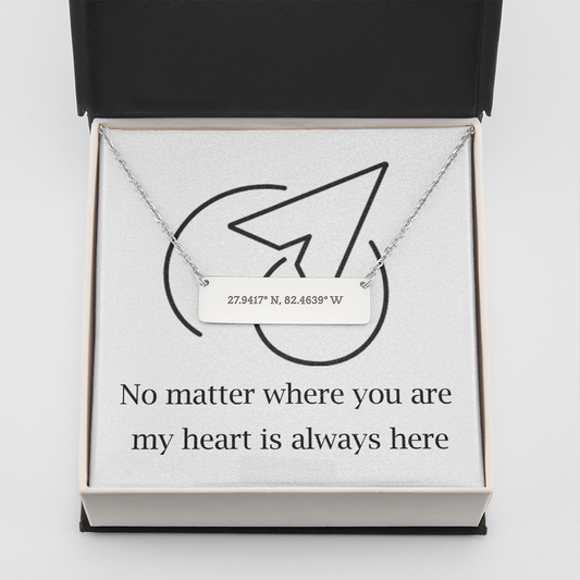 Beloved Traveler Coordinates Necklace