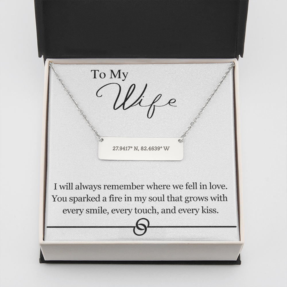 Never Ending Love Coordinates Necklace