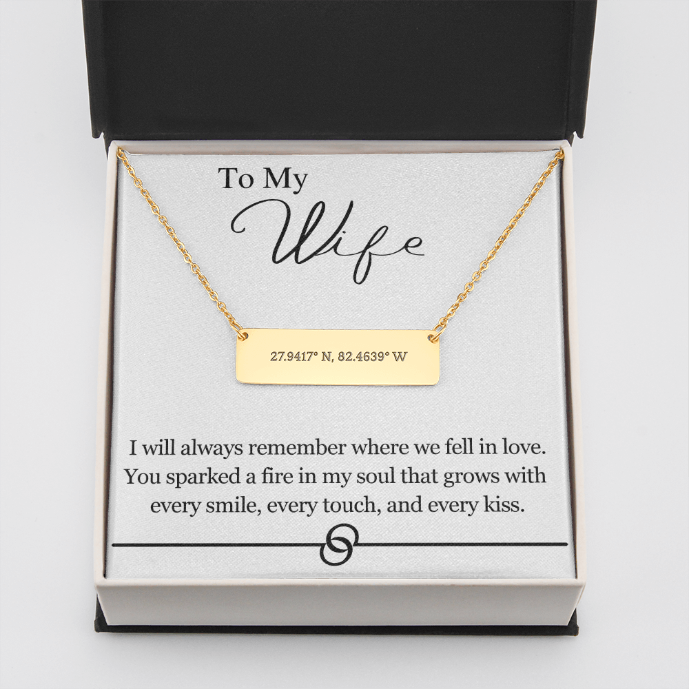 Never Ending Love Coordinates Necklace