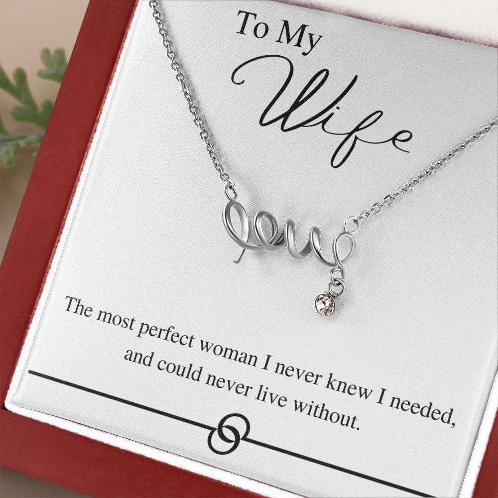 Script Love Necklace
