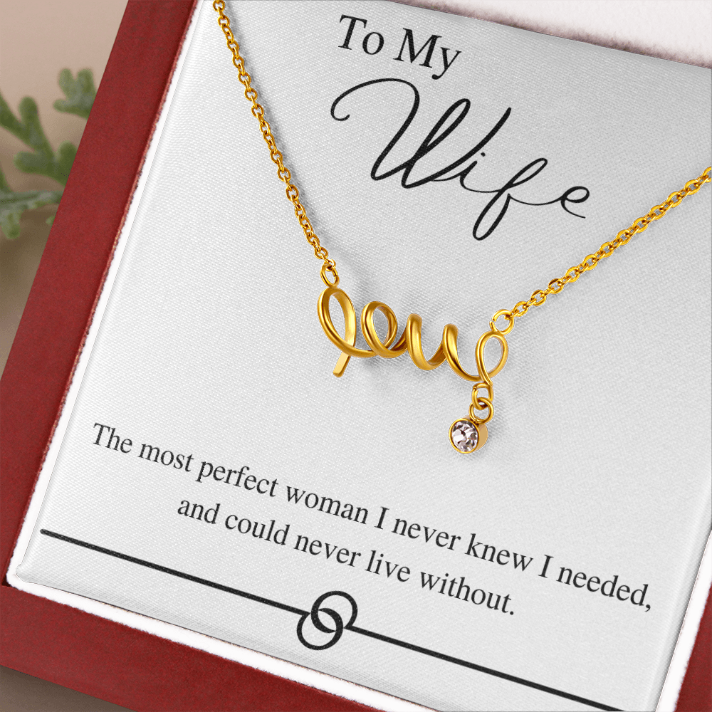 Script Love Necklace