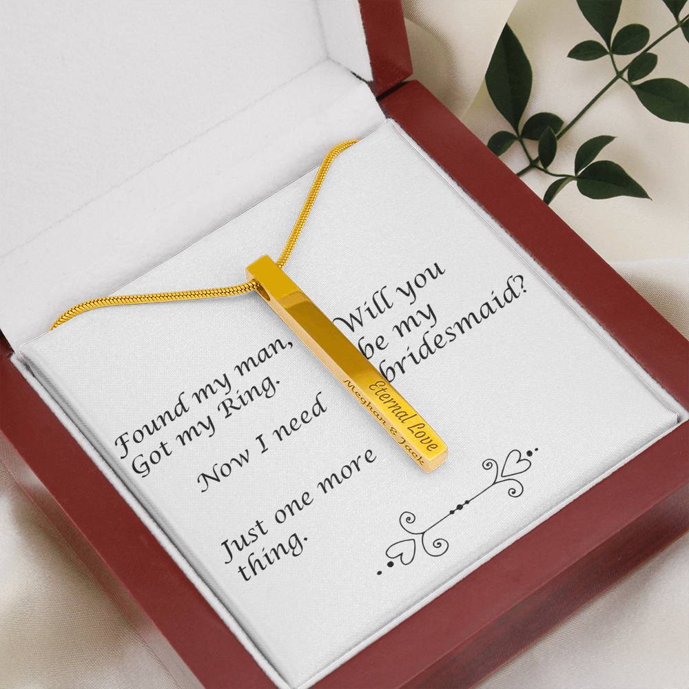 Simple Beautiful Bridesmaids Gift Necklace