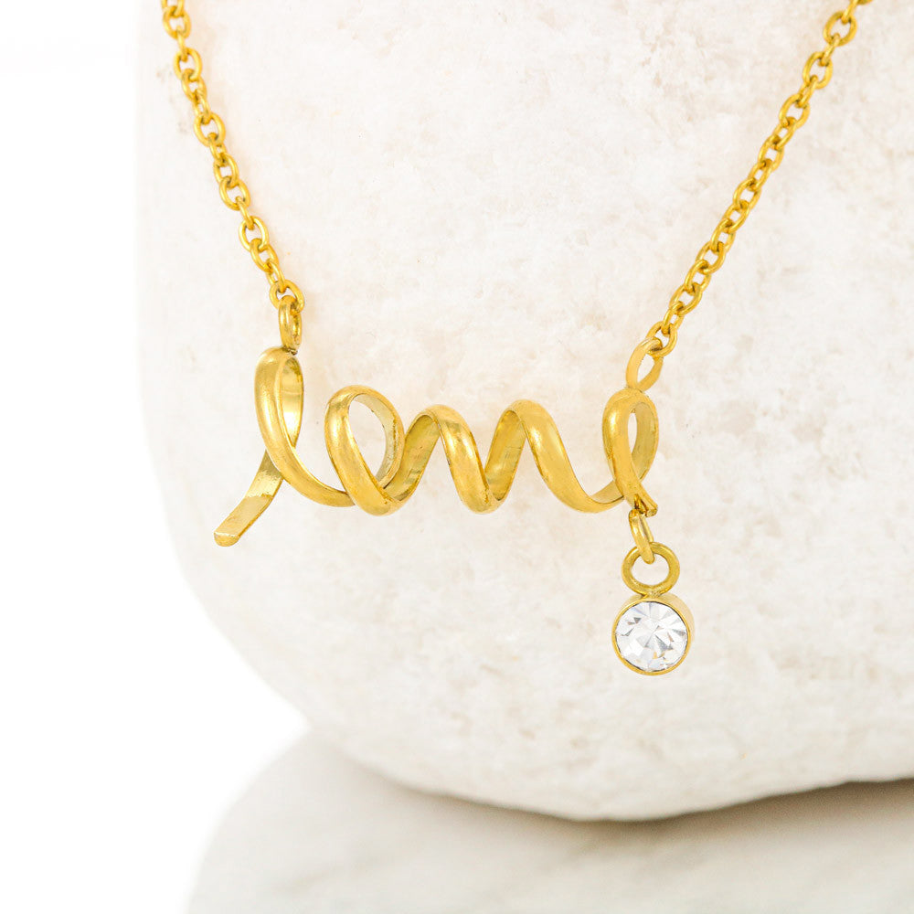 Script Love Necklace
