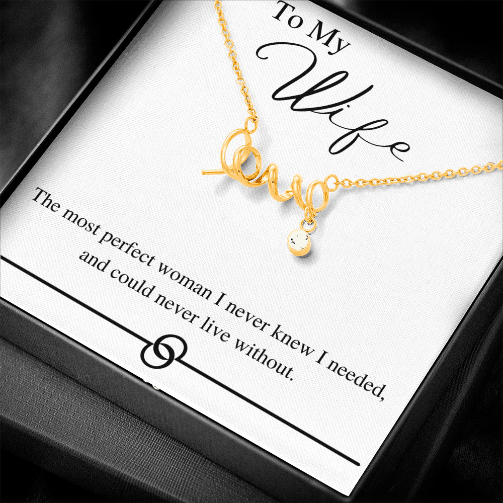 Script Love Necklace