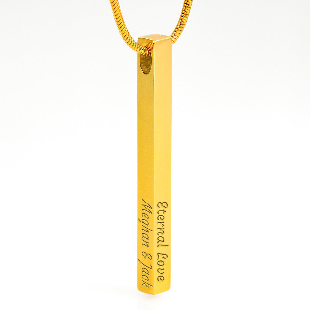 Simple Beautiful 4 sided Bridesmaid Gift Necklace